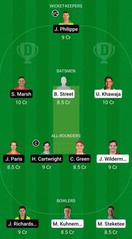 QUN vs WAU Dream11 Team - 1 - 2021